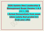 Update Hesi Leadership &  Management Exam Version 1 & 2       ( V 1 - V2)   ( Actual Screenshot