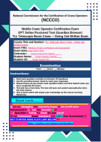 NCCO TLL Exam Review TLL Telescopic Boom Crane — Swing Cab Written Exam Questions and Answers