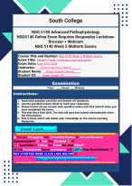 NSG 5140 Week 5 Midterm Actual Exam Questions 1- 50 Screenshots NSG 5140 Advanced Pathophysiology