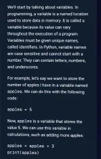 Variables in python