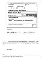 Pearson Edexcel Economics 9EC0/03 June 2025 Paper and Mark Scheme (A ...