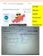 ATI RN Mental Health 2023 Proctored Exam with NGN