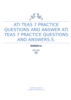 Academic Advantage Ati Teas 7 Practice Questions And Answers.