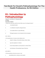Test Bank For Gould's Pathophysiology For TheHealth Professions, 5e 5th Edition.pdf