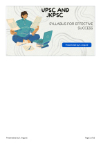 SYLLABUS OF PRELIMS UPSC AND JKPSC