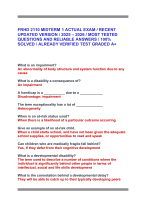 FRHD 2110 MIDTERM 1 ACTUAL EXAM / UPDATED VERSION / 2025 – 2026 / MOST TESTED QUESTIONS AND ANSWERS