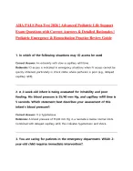 AHA PALS Post-Test 2026 – Advanced Pediatric Life Support Exam Questions with Correct Answers