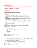 Test Bank For Managing Quality Integrating the Supply Chain, 7th Edition S. Thomas