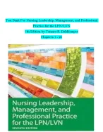 Nursing leadership management and professional practice for the lpnlvn 7th edition