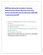 nate_gas_heating Certification Exam Practice Questions And Correct Answers