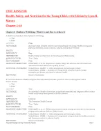Test Bank For Health, Safety, and Nutrition for the Young Child, 11th Edition by Lynn R. Marotz