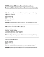 CETP Audiology 2026 Exam- Comprehensive Anatomy, Physiology & Acoustics