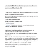 Union Pacific RCO Remote Control Operator Exam Questions and Answers Study Guide