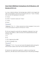 Union Pacific 2026 Rules Training Exam- First 42 Questions with Answers & Rationale.