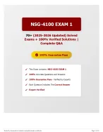 NSG 4100 Exam 1 – 70+ Updated 2025‑2026 Solved Exams + Verified Q&A