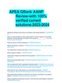 APEA QBank AANP  Review-with 100% verified correct  solutions-2023-2024