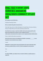 IPAC TEST EXAM 100%  VERIFIED ANSWERS  2024/2025 CORRECT STUDY  SET