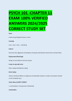 PSYCH 101 -CHAPTER 11 EXAM 100% VERIFIED  ANSWERS 2024/2025  CORRECT STUDY SET