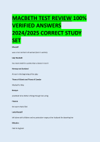 MACBETH TEST REVIEW 100%  VERIFIED ANSWERS  2024/2025 CORRECT STUDY  SET