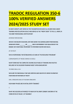 TRADOC REGULATION 350-6 100% VERIFIED ANSWERS 2024/2025 STUDY SET ...