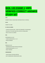 BIOL 133 EXAM 1 100%  VERIFIED CORRECT ANSWER  STUDY SET