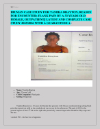 IHUMAN CASE STUDY FOR TAMIKA BRAYTON, REASON  FOR ENCOUNTER; FLANK PAIN BY A 33 YEARS OLD  FEMALE,