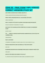 OSHA 30 - FINAL EXAM 100% VERIFIED  CORRECT ANSWERS STUDY SET
