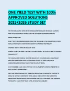 ONE YIELD V2 CERTIFICATION WITH 100% APPROVED SOLUTIONS 2025/2026 STUDY SET BUNDLE