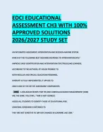 EDCI EDUCATIONAL ASSESSMENT CH3 WITH 100% APPROVED SOLUTIONS 2026/2027 ...