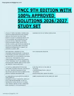TNCC 9TH EDITION WITH  100% APPROVED  SOLUTIONS 2026/2027  STUDY SET