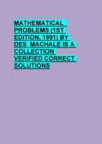 MATHEMATICAL   PROBLEMS (1ST  EDITION, 1991) BY  DES  MACHALE IS A  COLLECTION  VERIFIED CORRECT
