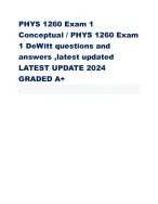 PHYS 1260 Exam 1 Conceptual / PHYS 1260 Exam 1 DeWitt questions and ...