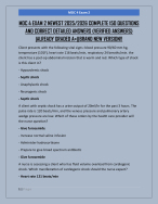 MDC 4 EXAM 2 NEWEST 2025/2026 COMPLETE 150 QUESTIONS  AND CORRECT DETAILED ANSWERS (VERIFIED ANSWER