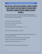 NUR 201 EXAM 2 FORTIS/NUR 201 MEDICAL-SURGICAL NURSING  I EXAM 2 NEWEST 2025/2026 COMPLETE EXAM QUE