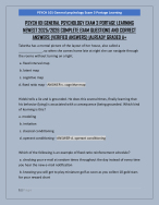 PSYCH 101 GENERAL PSYCHOLOGY EXAM 3 PORTAGE LEARNING  NEWEST 2025/2026 COMPLETE EXAM QUESTIONS AND