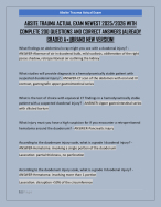ABSITE TRAUMA ACTUAL EXAM NEWEST 2025/2026 WITH  COMPLETE 200 QUESTIONS AND CORRECT ANSWERS |ALREAD