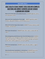 ADULT HEALTH II EXAM 2 NEWEST 2025/2026 WITH COMPLETE  QUESTIONS AND CORRECT ANSWERS |ALREADY GRADE