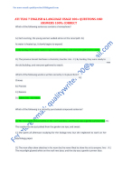 ATI	TEAS	7	ENGLISH	&	LANGUAGE	USAGE	100+	QUESTIONS	AND	 ANSWERS	100%	CORRECT