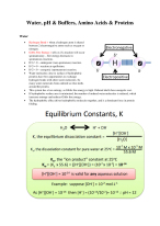 Biochemistry - Water, pH & Buffers, Amino Acids & Proteins - DocMerit