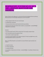 RESPIRATORY SYSTEM NCLEX WITH 100%IFIED QUESTIONS AND ANSWERS Apnea of ...