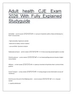 Adult Health CJE Exam 2026 – Fully Explained Studyuide with Exam-Focused Content