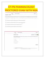 ATI PN PHARMACOLOGY Proctored Exam Package with 2023-2026 ATI PN PHARMACOLOGY Exam with NGN, ATI PN...