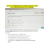2023-26 ATI PN Comprehensive Predictor Exit Exam | Actual Exam with 180 Verified Q&A