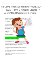 RN Comprehensive Predictor NGN 2024 – 2025  Form D Already Graded  A+  Guaranteed Pass Latest