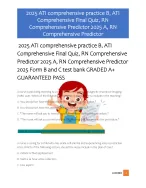 2025 ATI comprehensive practice B, ATI  Comprehensive Final Quiz, RN Comprehensive