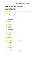HESI A2 V1- Reading, Grammar, Vocabulary, Biology, Math, Anatomy and Physiology Exam