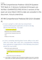 ATI RN Comprehensive Predictor 2023/24 Question   TEST Bank A+ 5 Versions Combined All Answers