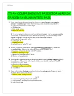 ATI RN COMPREHENSIVE PREDICTOR ALREADY  GRADED A+ GUARANTEED PASS