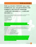 NUR 504 EXAM 3 NEWEST 2025/2026  COMPLETE ALL 360 QUESTIONS AND  CORRECT DETAILED ANSWERS