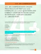 ATI - RN COMPREHENSIVE ONLINE  PRACTICE EXAM PREP 2025/2026  COMPLETE 450 verified  QUESTIONS